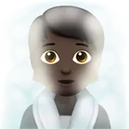 person in steamy room: dark skin tone alustalla Apple
