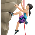 woman climbing: light skin tone für Apple Plattform