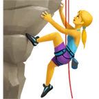 Apple প্ল্যাটফর্মে জন্য woman climbing