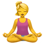 woman in lotus position for Apple platform