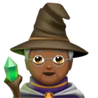 mage: medium-dark skin tone สำหรับแพลตฟอร์ม Apple