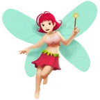 Apple 平台中的 woman fairy: light skin tone