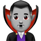 Apple platformu için man vampire: medium-light skin tone