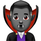 man vampire: medium-dark skin tone pentru platforma Apple