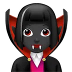 woman vampire: dark skin tone für Apple Plattform
