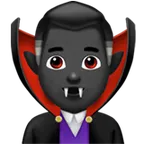 man vampire: dark skin tone alustalla Apple