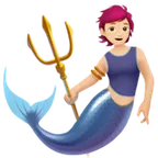 merperson: light skin tone für Apple Plattform