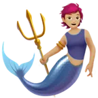 merperson: medium-light skin tone untuk platform Apple