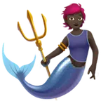 merperson: dark skin tone untuk platform Apple