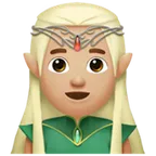 man elf: medium-light skin tone untuk platform Apple