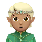 elf: medium skin tone untuk platform Apple