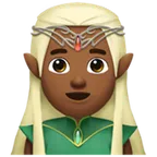 man elf: medium-dark skin tone untuk platform Apple
