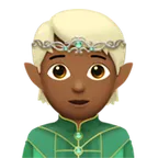 elf: medium-dark skin tone untuk platform Apple