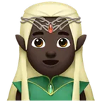 Apple 플랫폼을 위한 man elf: dark skin tone