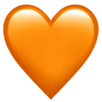 Apple प्लेटफ़ॉर्म के लिए orange heart