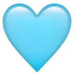 light blue heart لمنصة Apple