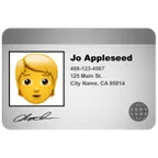 identification card per la piattaforma Apple