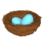 nest with eggs لمنصة Apple