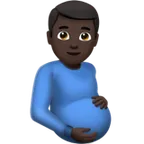 pregnant man: dark skin tone untuk platform Apple
