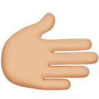 rightwards hand: medium-light skin tone per la piattaforma Apple