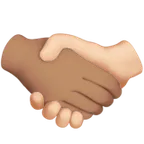 Apple platformu için handshake: medium skin tone, light skin tone