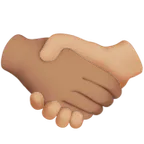 handshake: medium skin tone, medium-light skin tone per la piattaforma Apple