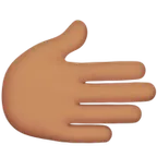 Apple dla platformy rightwards hand: medium skin tone