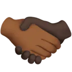 handshake: medium-dark skin tone, dark skin tone สำหรับแพลตฟอร์ม Apple