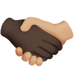 Apple dla platformy handshake: dark skin tone, medium-light skin tone
