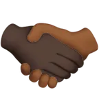 Apple dla platformy handshake: dark skin tone, medium-dark skin tone