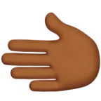 leftwards hand: medium-dark skin tone per la piattaforma Apple
