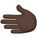Apple 플랫폼을 위한 leftwards hand: dark skin tone