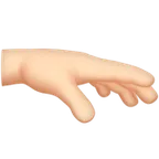 palm down hand: light skin tone สำหรับแพลตฟอร์ม Apple