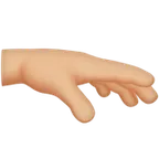 palm down hand: medium-light skin tone per la piattaforma Apple