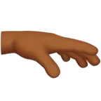 palm down hand: medium-dark skin tone für Apple Plattform