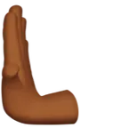 leftwards pushing hand: medium-dark skin tone für Apple Plattform