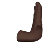 rightwards pushing hand: dark skin tone per la piattaforma Apple