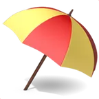Apple প্ল্যাটফর্মে জন্য umbrella on ground