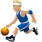 man bouncing ball: medium-light skin tone for Apple platform