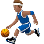 man bouncing ball: medium skin tone pentru platforma Apple