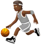 person bouncing ball: medium-dark skin tone per la piattaforma Apple