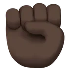 raised fist: dark skin tone für Apple Plattform