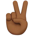 victory hand: medium-dark skin tone per la piattaforma Apple