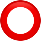 Apple प्लेटफ़ॉर्म के लिए hollow red circle