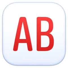AB button (blood type) alustalla Facebook