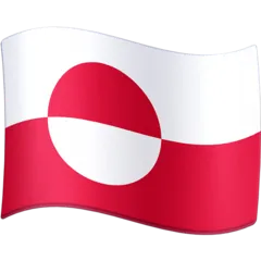 flag: Greenland για την πλατφόρμα Facebook