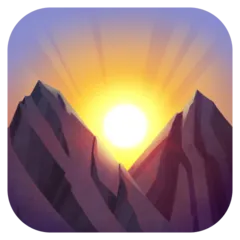 sunrise over mountains til Facebook platform