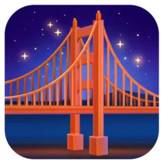 bridge at night voor Facebook platform
