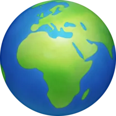 Facebook 平台中的 globe showing Europe-Africa