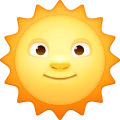Facebook प्लेटफ़ॉर्म के लिए sun with face